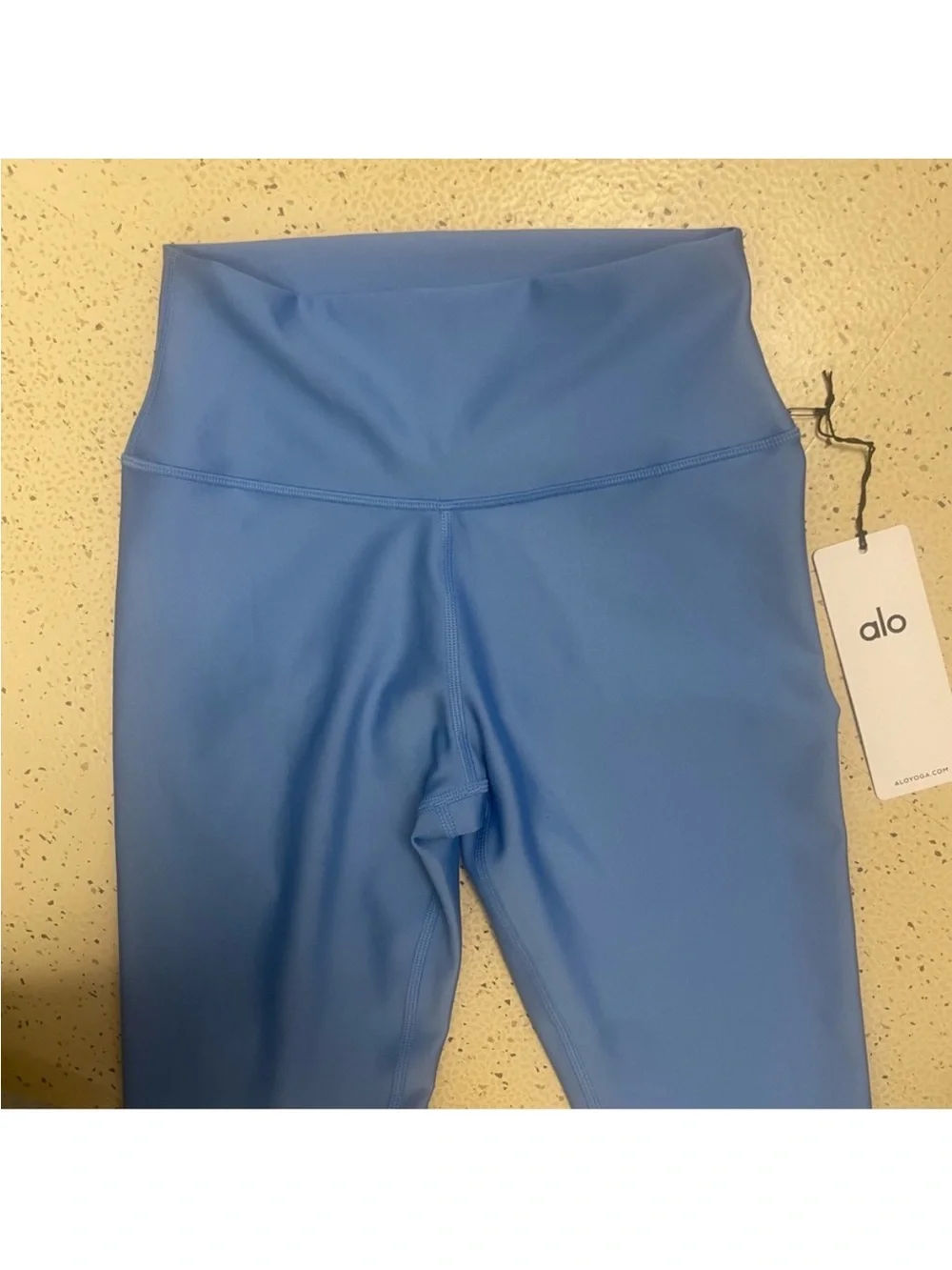 Alo High-Waist Airlift Leggings Crystal Clear Blue Full Length Medium NWT